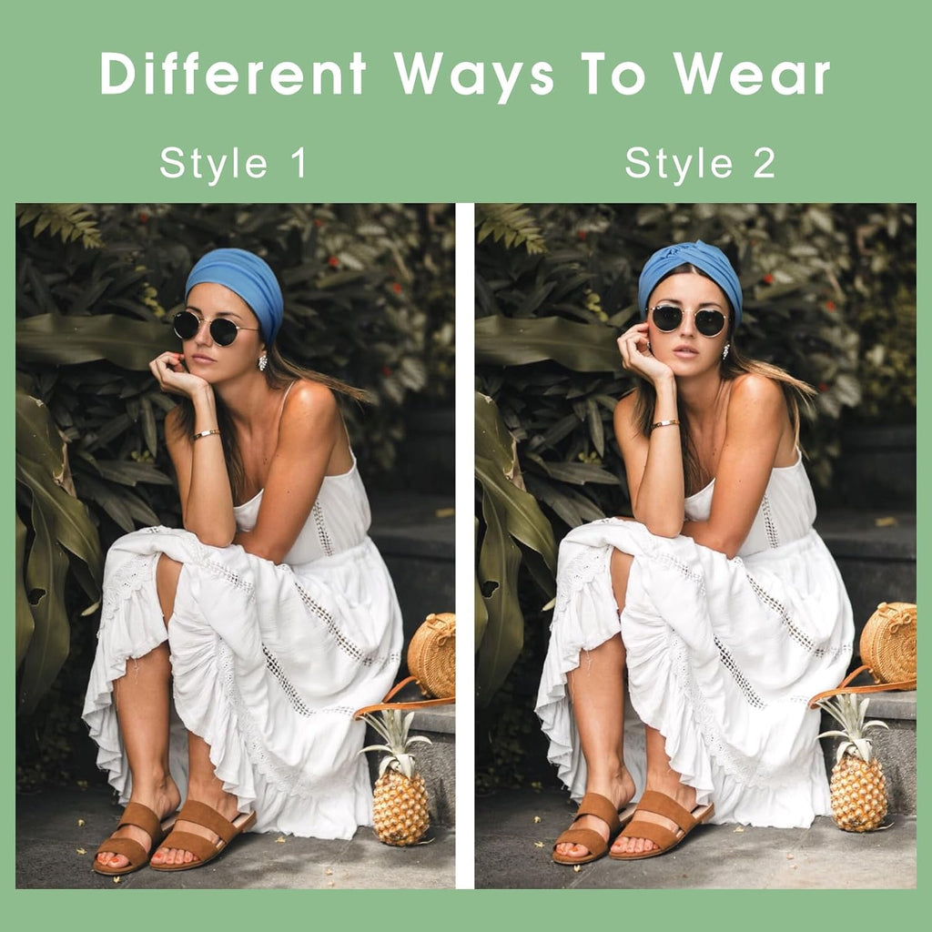 4Pcs/Set Boho Twisted Knot Headband For Women 7''