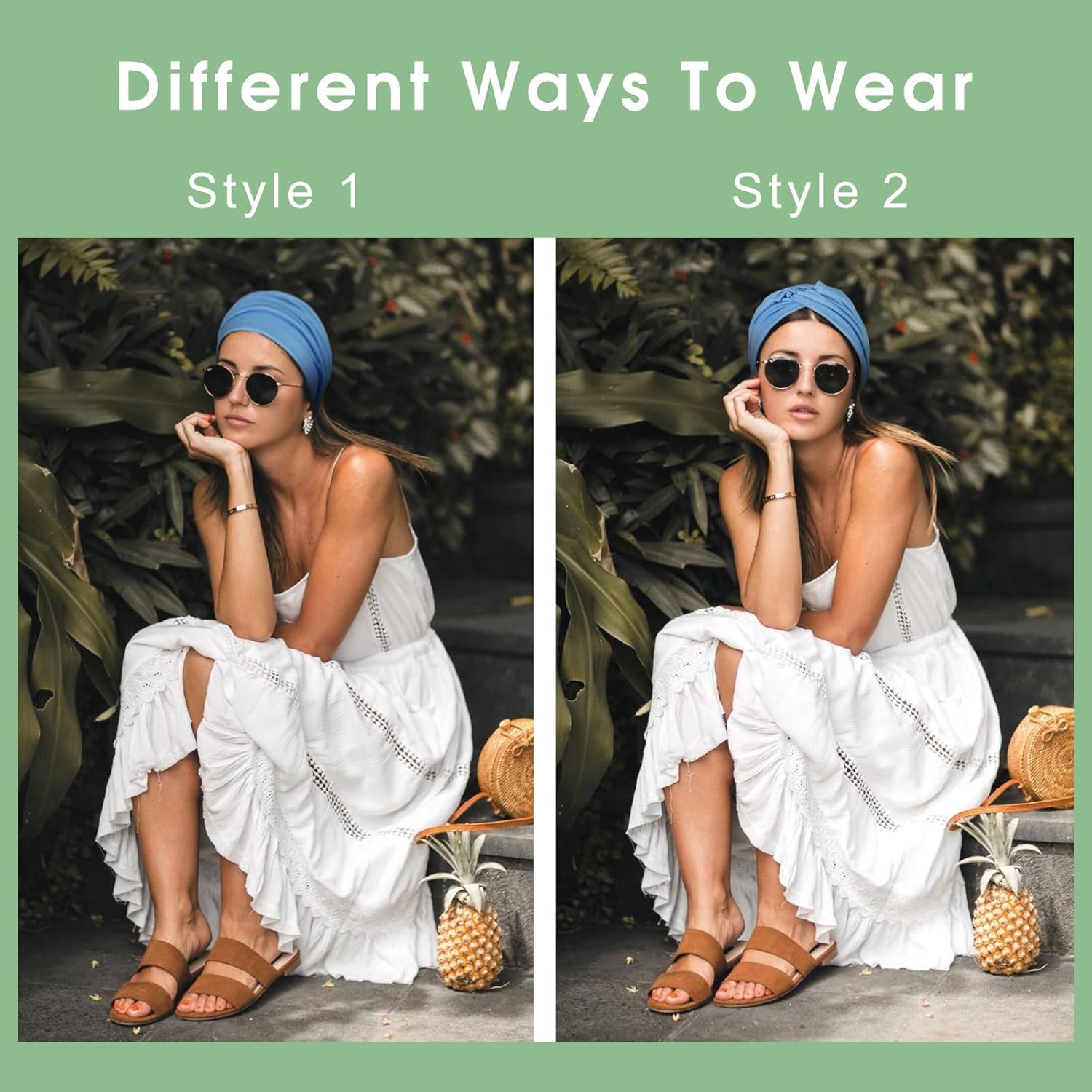 4Pcs/Set Boho Twisted Knot Headband For Women 7''